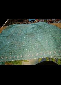 New stones work saree with designer blouse piecd