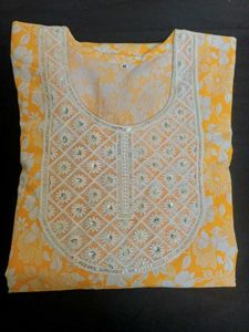 Yellow Floral Kurti