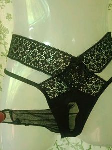Designer Men&#39;s Lace Thong with elephant bulge