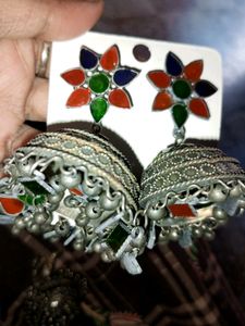 Oxidised Jhumka