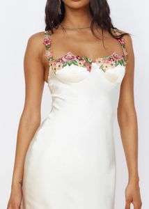 Floral Embroidered Mini Dress