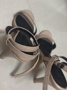 Nude Ankle Strap Heels