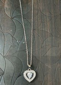 925 pure silver hallmarked Heart Pendant chain