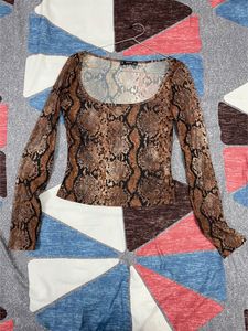 UNUSED Shein Snake Print Top