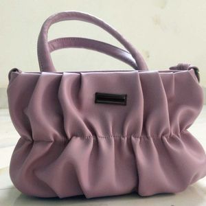 Lilac Ruched Handbag