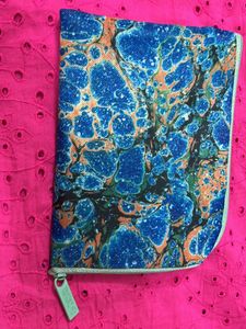 FERRAGAMO Navy Blue Pouch