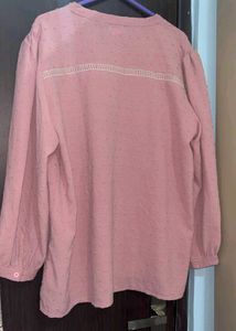 Pink Button-Down Top