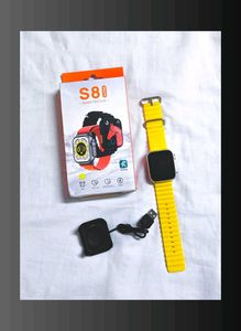 Orange Smart Bluetooth Watch, Model Name/Number:S8