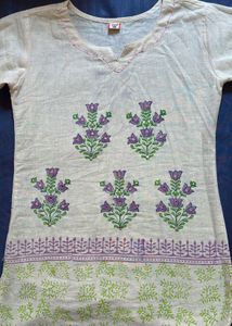 Floral Print Kurta