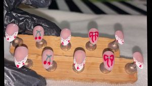 Cute Cherry Design Nail pressons