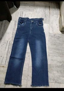 Dark Wash Wide Leg Denim Jeans