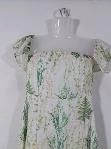 Off Shoulder Tropical Printed dress(Women&#39;s)