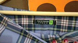 Purple Checkered Mini Skirt