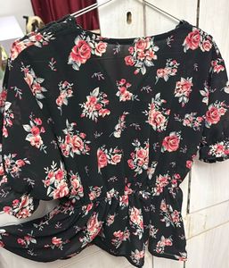 Floral Peplum Style Top