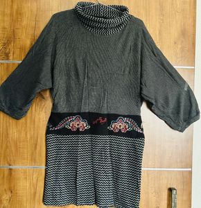 Polo Neck Charcoal One Pice