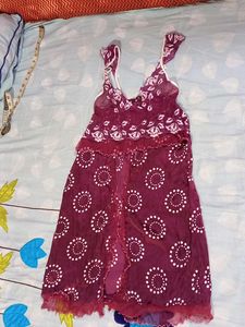 Front Open Night Dress