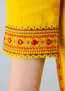 Women Pure Cotton Embroidered Straight Kurta