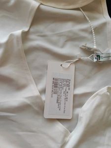 Brand new trumpet sleeves square neck Aline white