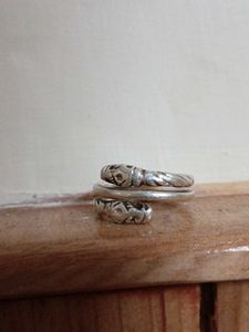 Vintage Silver Snake Wrap Ring