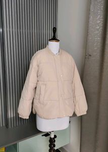 Light Beige Puffer Jacket