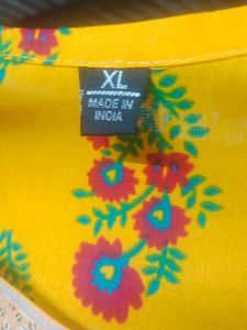 Yellow Straight kurti New item Not Used