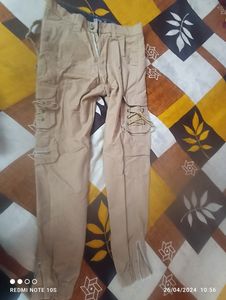 Brown Cargo Jeans 6 Pocket Pants