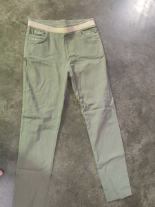 Olive Green Pull-On Pants
