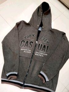 Casual Brown Hoodie Jacket