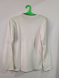 White Zara Full Sleeve  Popcorn Tshirt