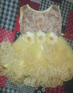 Fancy Yellow Party Dress