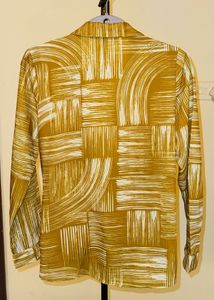 Patterned Wrap Blouse