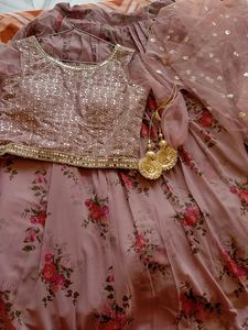 Georgette Lehenga Chunni With Sequence Work