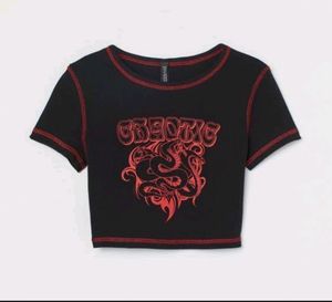 H&amp;M Red Dragon Crop Top🖤