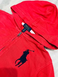 Ralph Lauren Red Zip-Up Hoodie