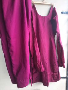 Wine Kurta Set Women