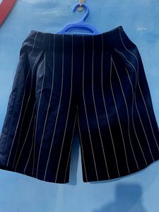 Navy Blue Boxy Women Shorts