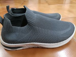 Gray Knit Sneakers