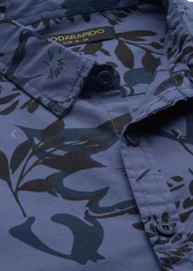Pure Cotton Semi Formal Slim Fit Shirt For Men