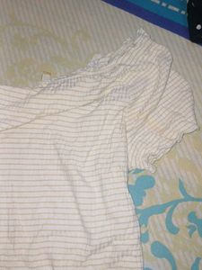 Striped Off-Shoulder Dress