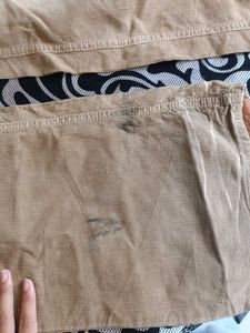 Tan Cream Velvet Pants