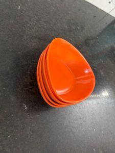 Orange Triangle Dishes (Set of 4)