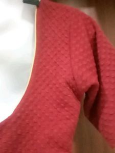 Designer Brick Colour Blouse