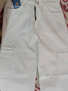 Beige Denim Cargo