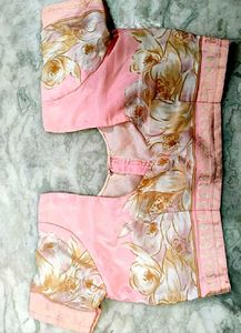 Pink color Pure Crape silk Blouse