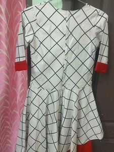 Stylish Checked Fit & Flare Dress