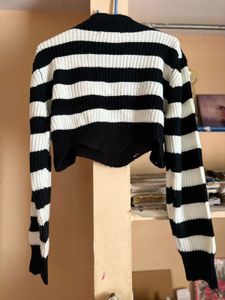 Striped Cropped Sweater