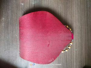 Red Beaded Pouch
