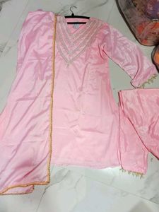 Elegant Pink Kurta 3 pscSet (s-xl)