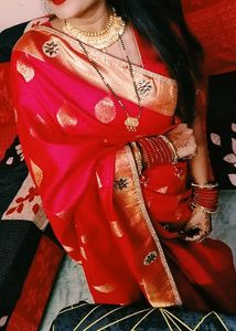 Pattu Silk Saree Pinkish Red