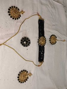 Elegant Black &amp; Gold Jewelry Set